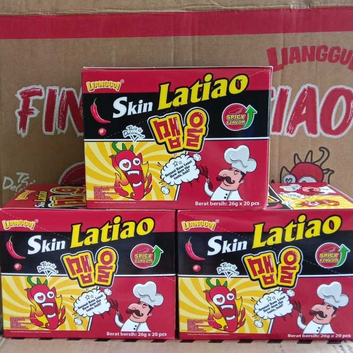 

SKIN LATIAO BOX ISI 20 SNACK PEDAS LIANGGUI