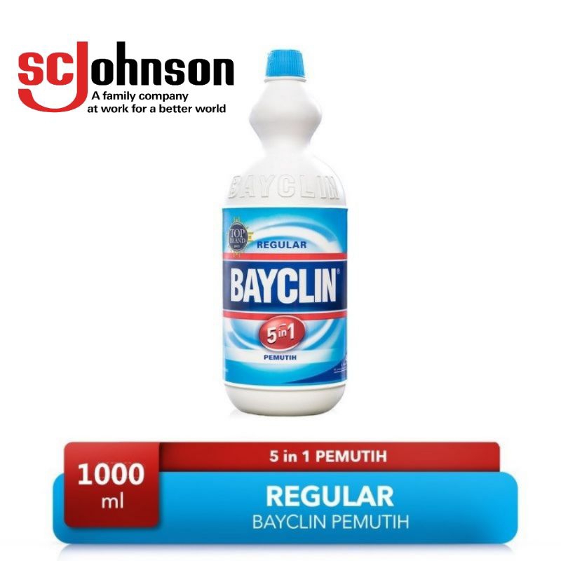 BAYCLIN regular pemutih pakaian 1 liter  BESAR - Kaporit desinfektan 1000 ml  JUMBO