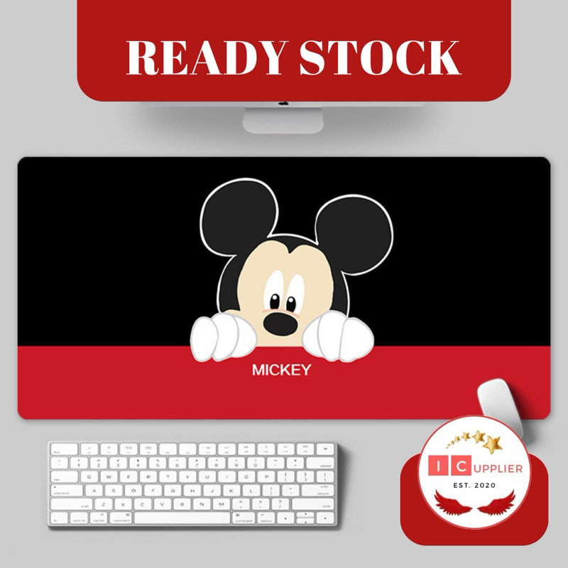 [ORI] Icupplier Premium Mouse Pad Gaming Anak 80x30cm ketebalan 3mm Motif Mickey Mouse & Friends Unt