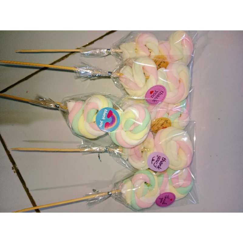 

paket jualan marsmalow tusuk bentuk lolipop