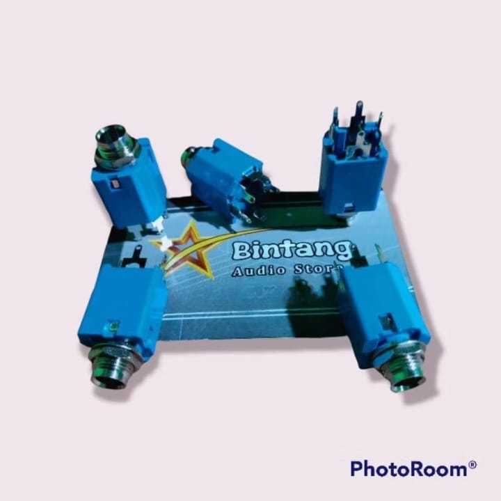 Soket Socket AKAI STEREO Setereo BMA Socket Mic Mik stereo biru BMA