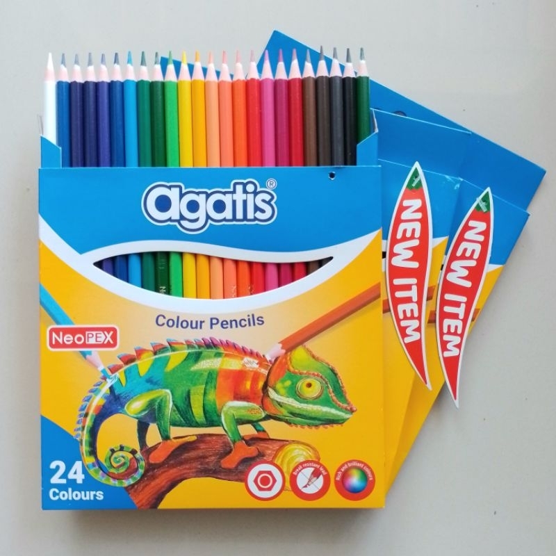 

Pensil Warna Colored Pencils Agatis Neopex 24 Warna Panjang ( Set ) [ Orinal ]