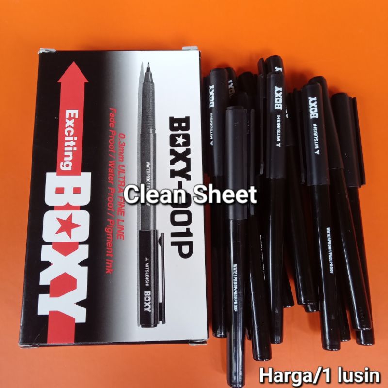 

Pulpen Boxy 001P (Harga/1 lusin) hitam