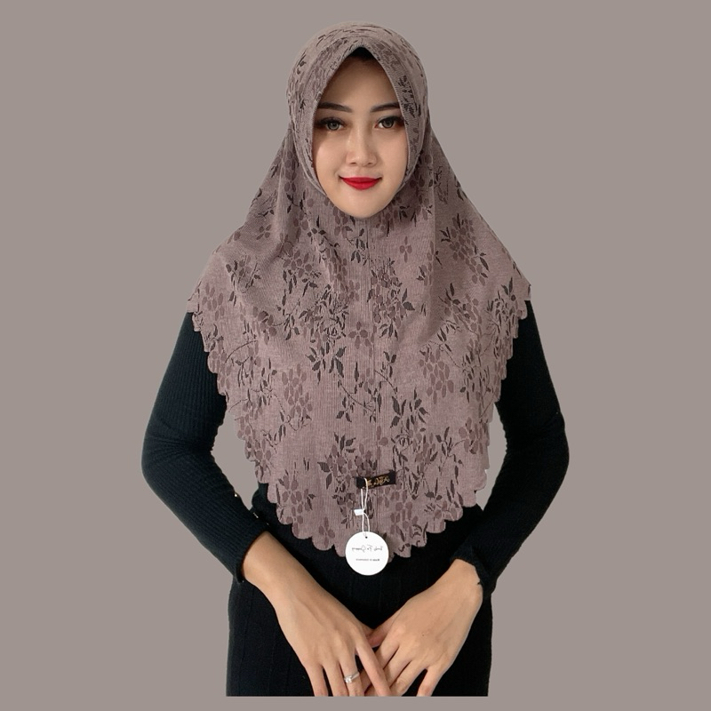 Indah Store - Hijab instan Bergo Pet Jersey Knit Laser CUTING By Ayla