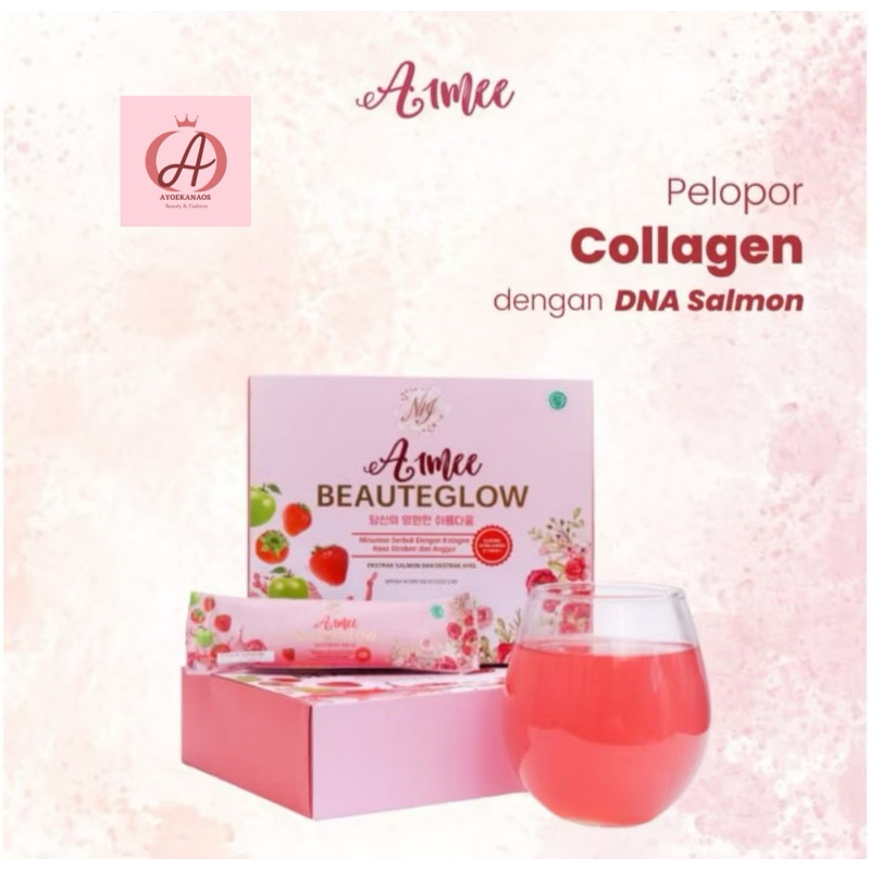 AIMEE-(Free gift ) Collagen Drink Premium Aimee Beauteglow with DNA SALMON