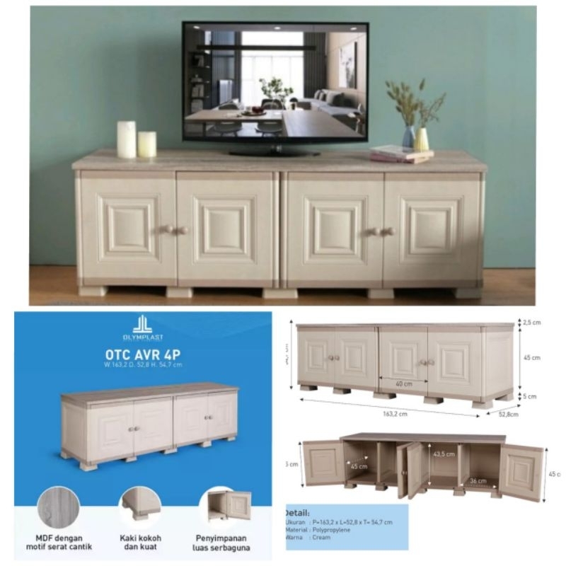 MEJA BUAT TV OLYMPLAST PLASTIK
