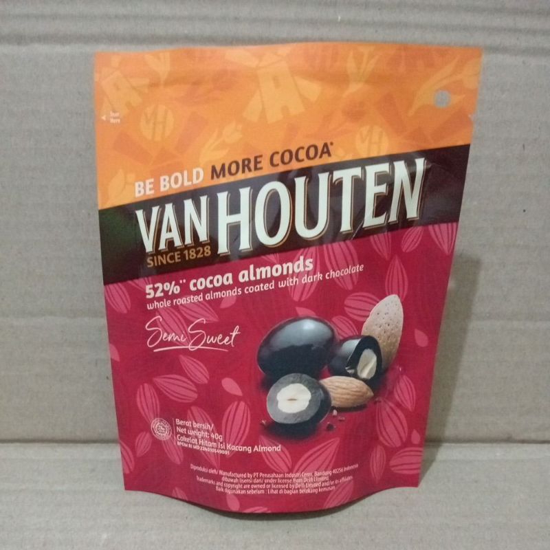 

Van Houten Dark 52% Cocoa Almonds 40g