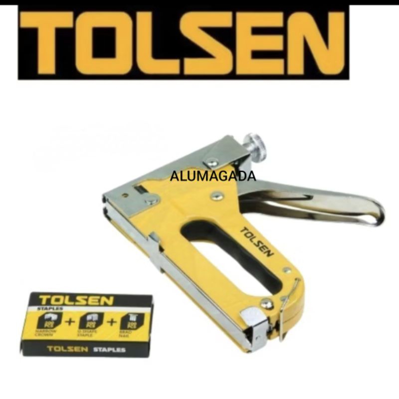 

ALUMAGADA STAPLES TEMBAK HEAVY DUTY 4-14MM ORIGINAL TOLSEN 43021/STAPLES TANGAN TOLSEN/STAPLES GUN TACKER 3 IN 1