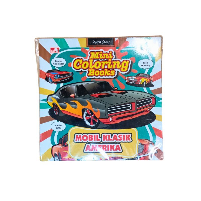 MINI COLORING BOOKS Mobil Klasik Amerika - Joseph Story Buku Mewarnai Anak mainan gambar