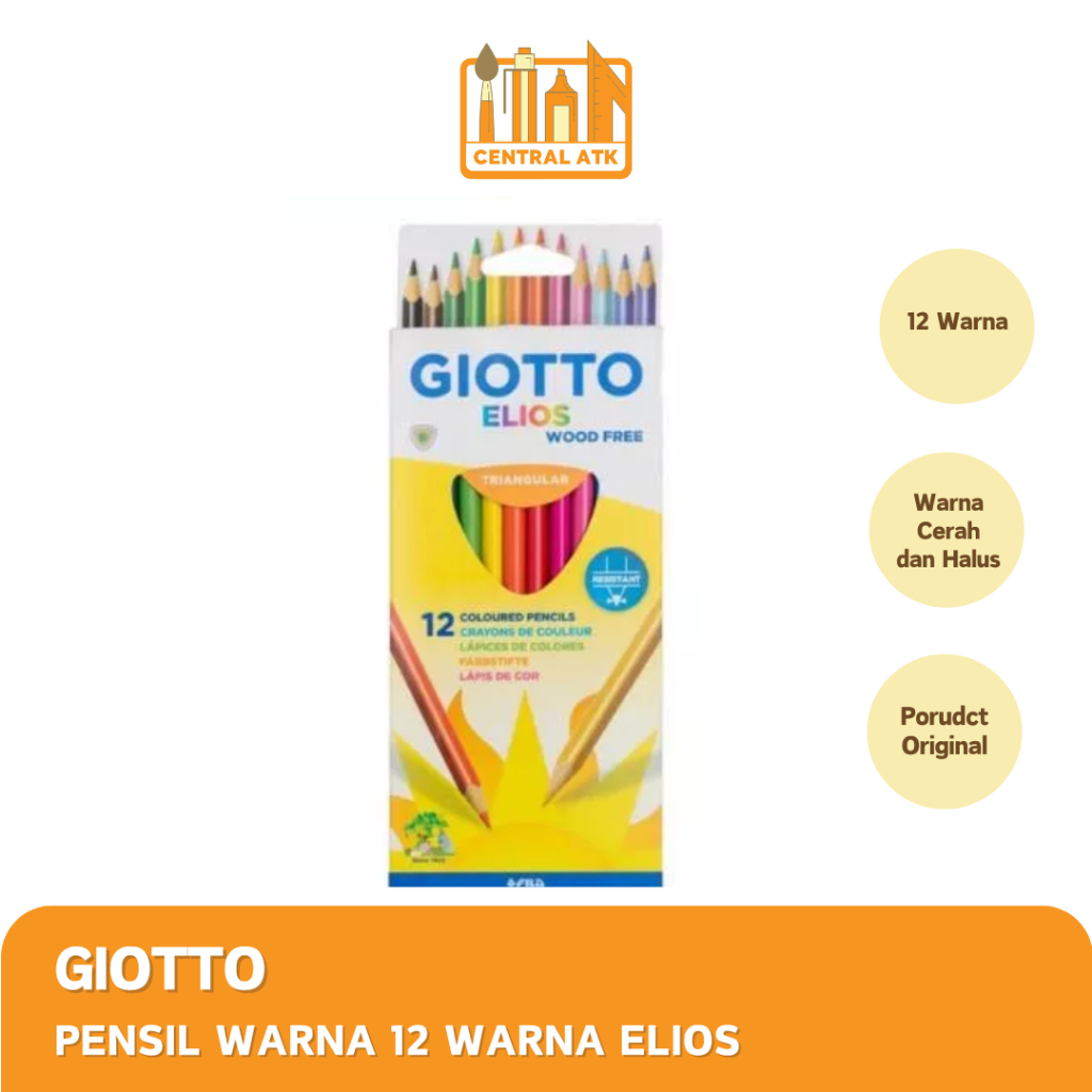 

PENSIL WARNA / COLOR PENCIL GIOTTO 12 WARNA ELIOS