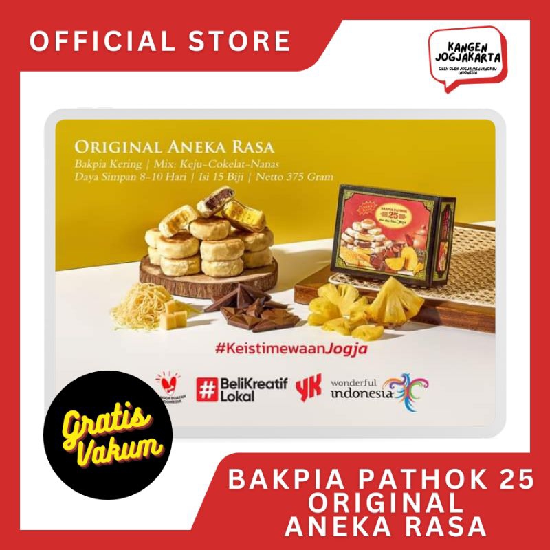 

Bakpia BAKPIA PATHOK 25 Original Aneka Rasa