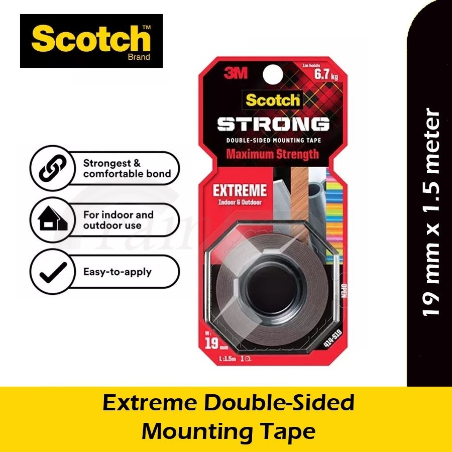 Scotch Extreme Double Sided Mounting Tape 414 Indoor Outdoor Tape 3M