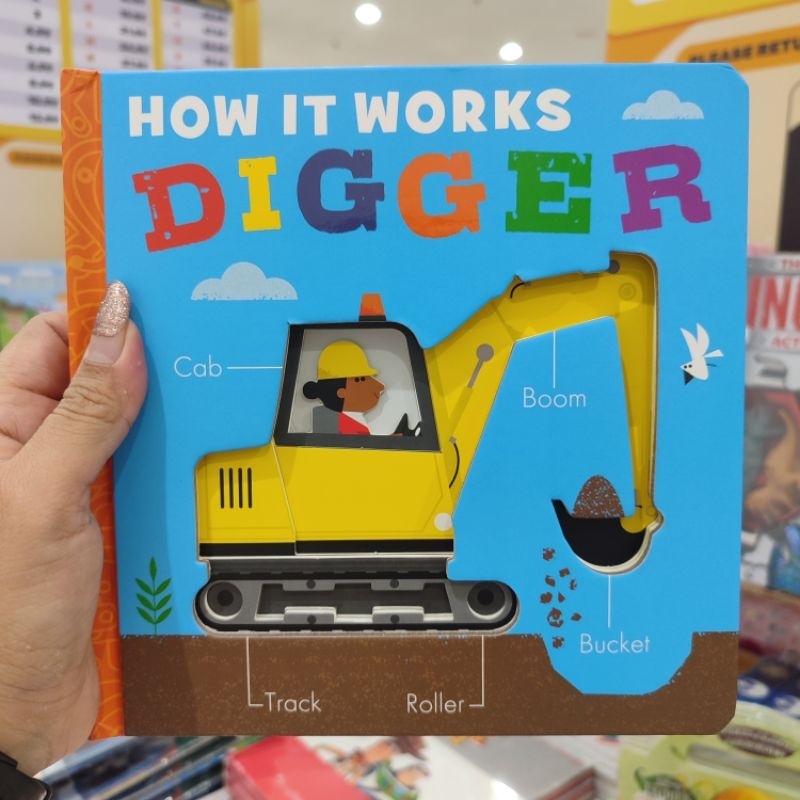 BIG BAD WOLF BOOKS • HOW IT WORKS : DIGGER - BUKU BOARD BOOK REFERENCE ANAK BBW IMPORT