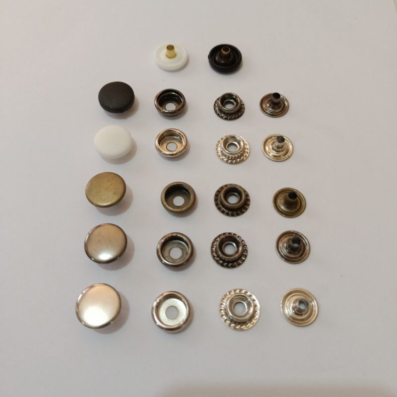 144sets kancing cetet besi 15mm / kancing snap button 7050