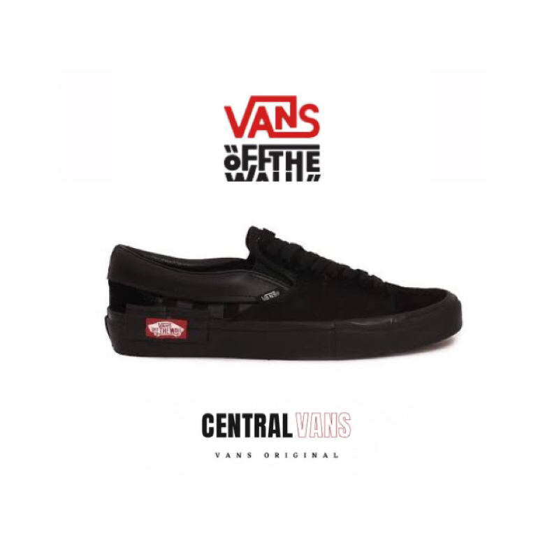 VANS CHECKERBOARD SLIP ON CUT & PASTE ALL BLACK