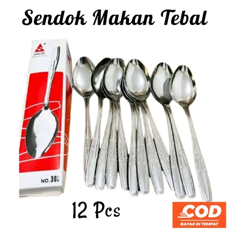 Sendok Makan Tebal/Sendok Makan 303 Murah/1 Lusin/12 Pcs/Sendok Mirip Regent