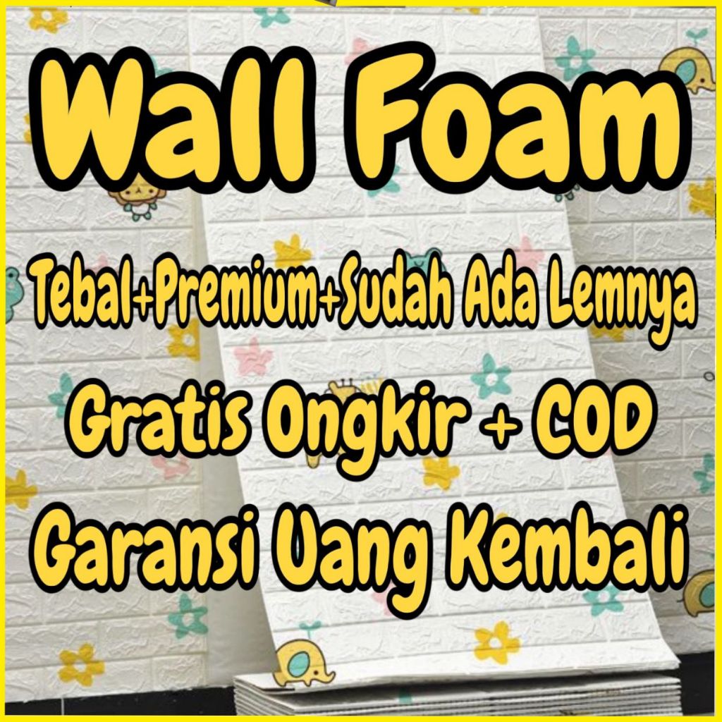 Wallpaper Dinding 3D bata / wallpaper 3D Foam / wallpaper motif