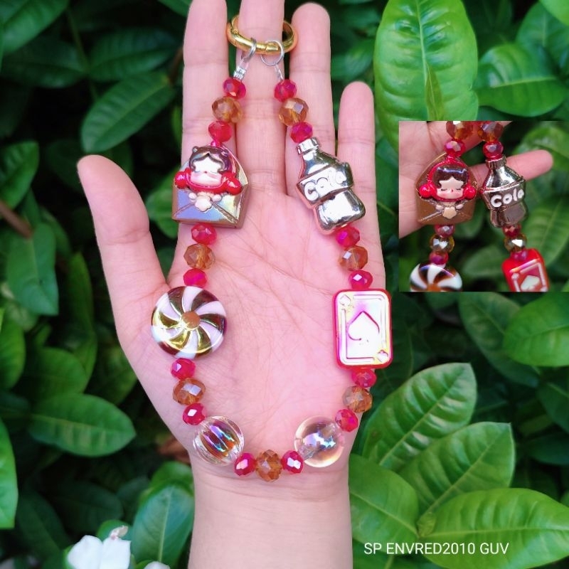 RED SERIES STRAP HP SNOOPY POPMART SUN GO KONG SERIES DEWI KWAN IM MODEL GELANG BRACELET / BAG CHARM