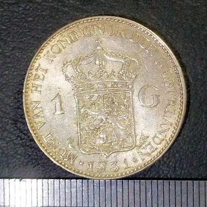 #4.WH. KOIN KUNO || KOIN PERAK|| SILVER COIN WILHELMINA 1 G TAHUN 1931