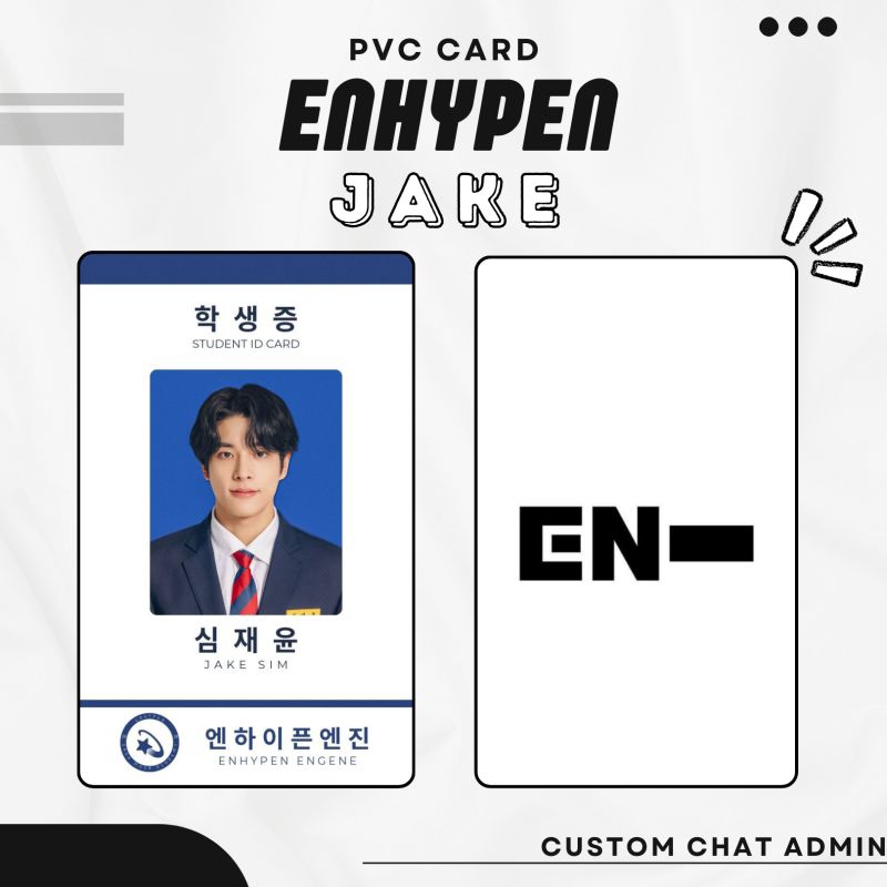 

ID CARK KPOP ENHYPEN 6K - BAHAN OVC SANGAT TEBAL BUKAN KERRAS CETAK BOLAK BALIK