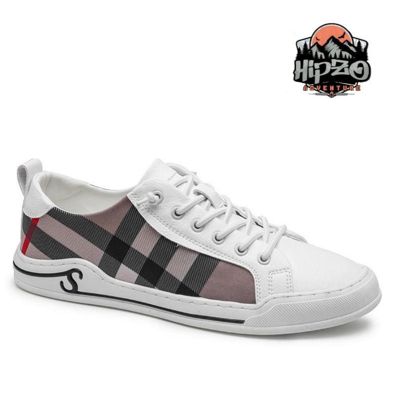 HIPZO Sepatu Sneakers Pria Original Casual Sepatu Formal Running Shoes Tali Pria Kekinian J08
