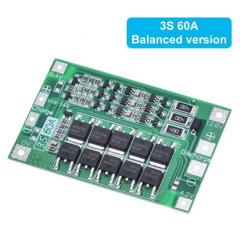 Modul Perlindungan Baterai Lithium BMS 3S