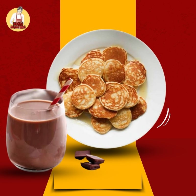 

15pc pancake mini + susu cair kedai mami riri