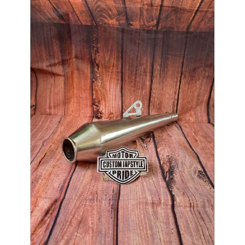 Knalpot Japstyle motor custom Tiger megapro GL Thunder Byson Scorpio Verza stainles