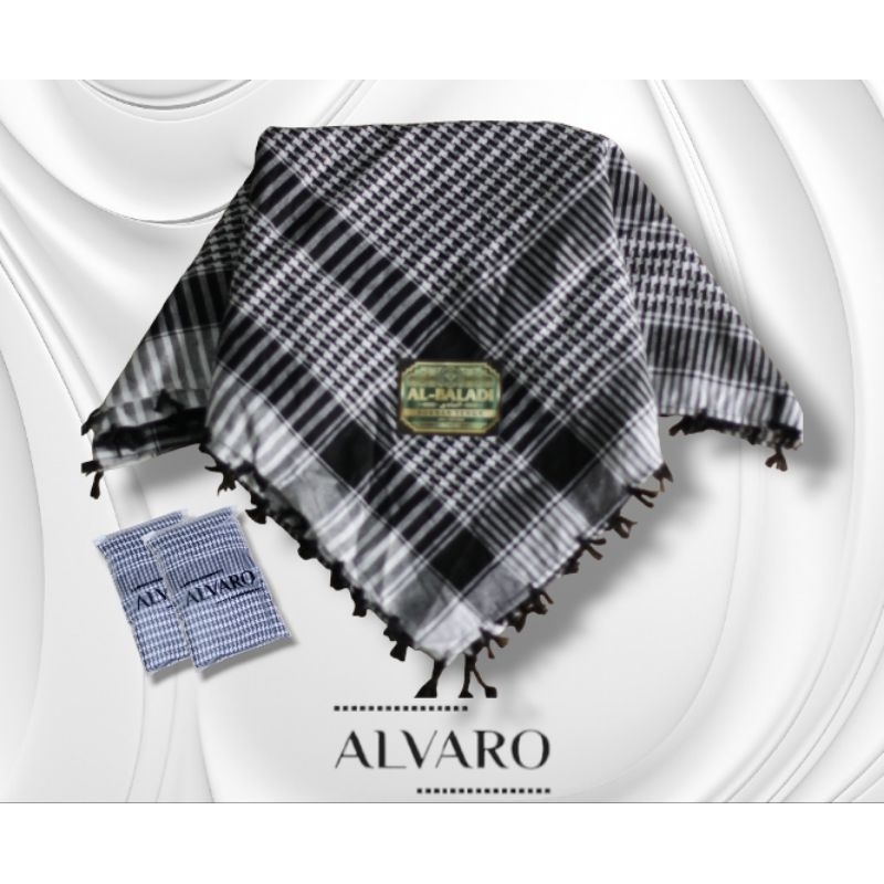 Sorban ,Sorban Al-Baladi ,Sorban Pria ,Sorban Kotak Hitam Putih