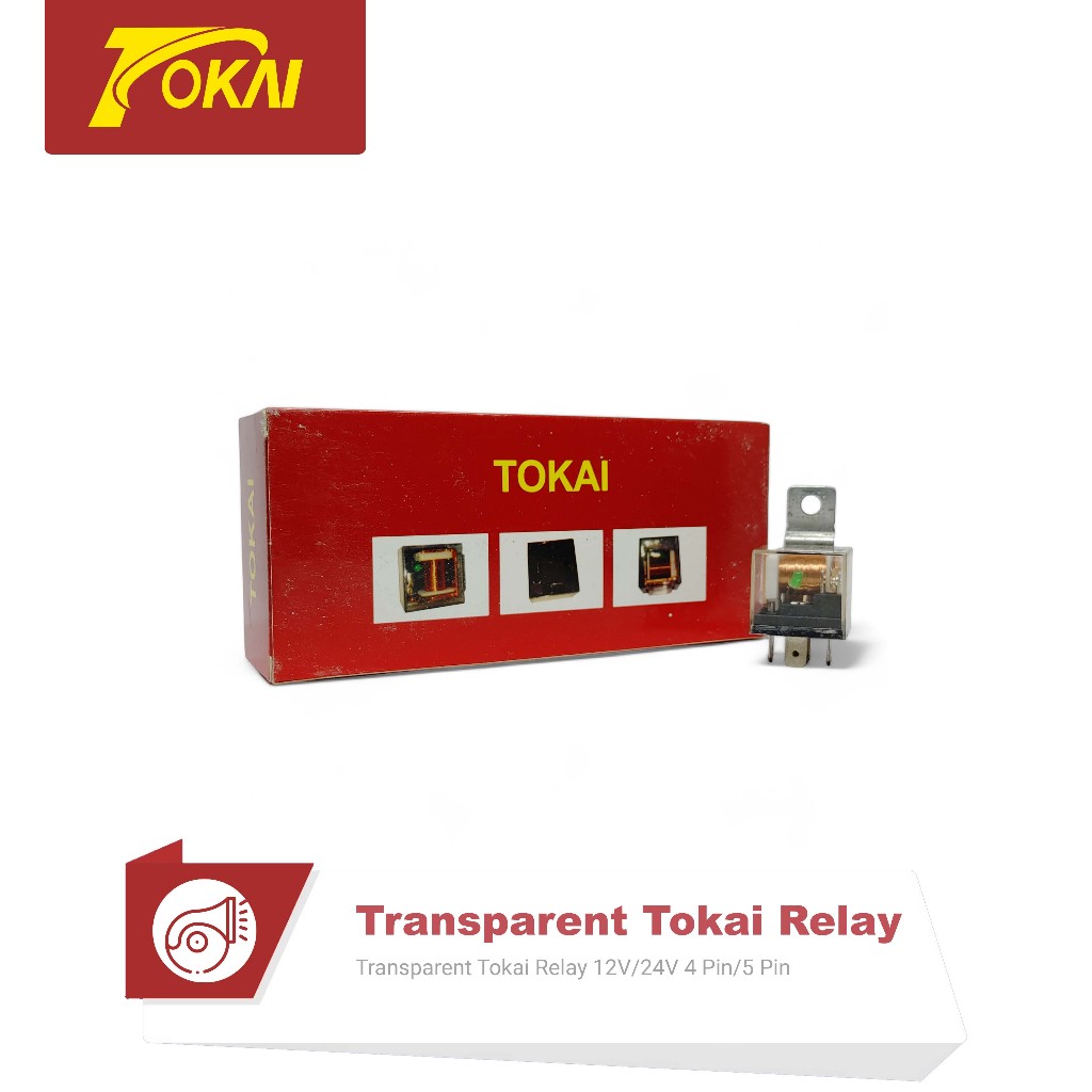 Relay Transparant 4 Kaki/ 5 Kaki 12 Volt/24 Volt