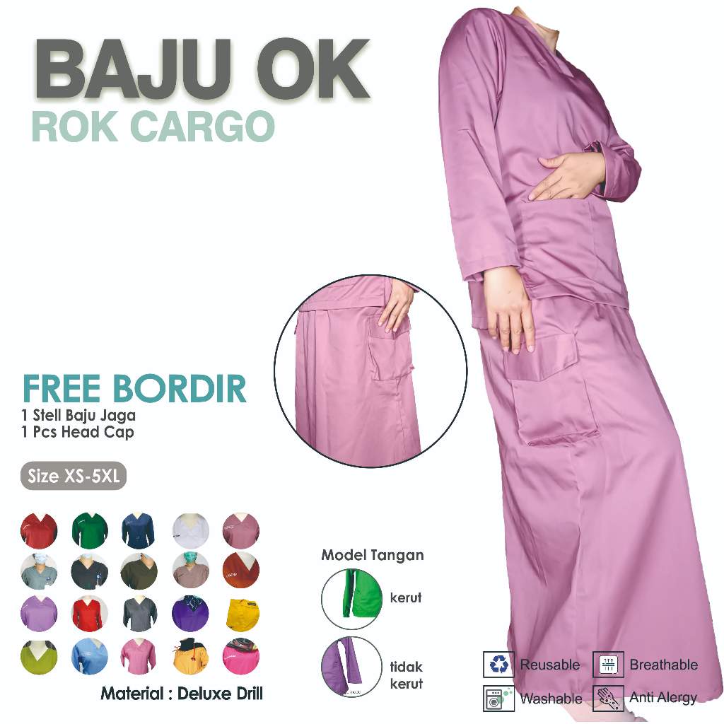 BAJU JAGA ROK CARGO/BAJU TINDAKAN/BAJU OK