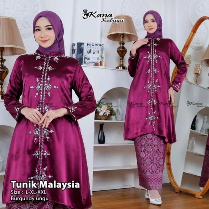 SETELAN KEBAYA TUNIK PAYET MALAYSIA/BAJU KURUNG MALAYSIA/BAJU KURUNG MODERN/KEBAYA KURUNG TRADISIONA