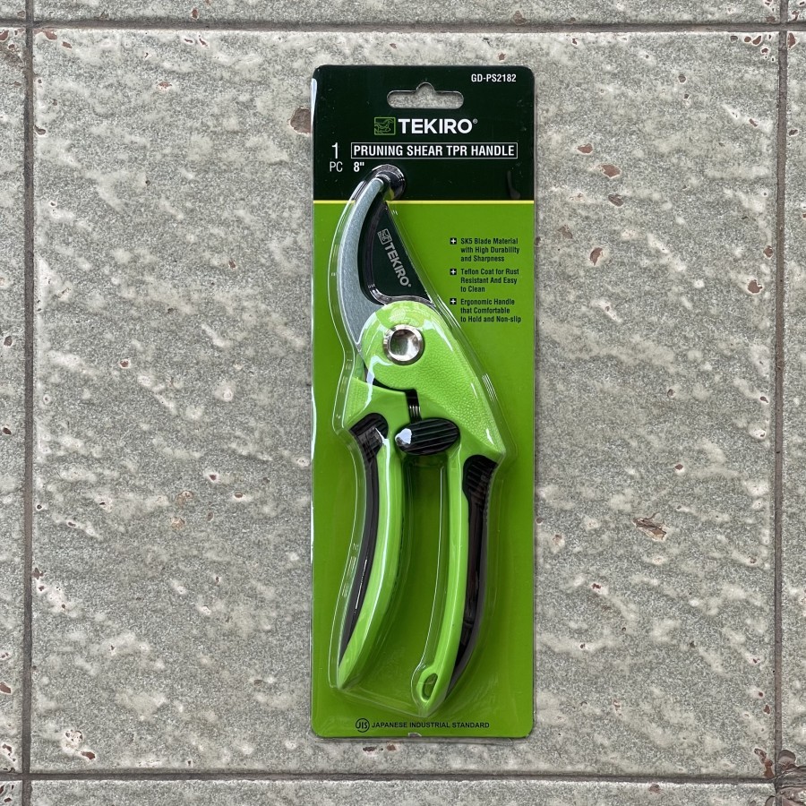 Tekiro Gunting dahan Bengkok gagang TPR Gunting ranting anti slip