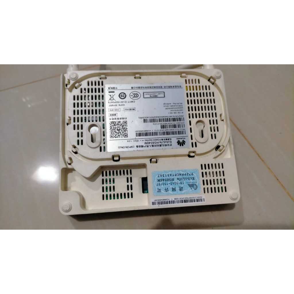 MODEM ROUTE WIRELESS ROUTER EX BIZNET + ADAPTOR ORI  Unit HG8546M GPON ONU (HUAWEI)