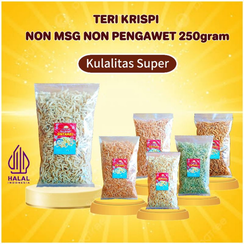 

Teri Crispy 250gram Kualitas SUPER Non MSG & Pengawet- lauk teri crispy -camilan teri krispi -cemilan teri crispy - makanan anak bayi teri crispy kenduy-Teri medan-teri oven-teri jepang- shirasu tei crispy- rufani kenduy crispy-teri nasi -teri aceh kriuk