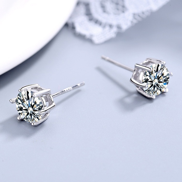 Super deal Anting Moissanite GRA ORI Anting berlian asli Perak Klasik dan elegan Wanita anting fashi