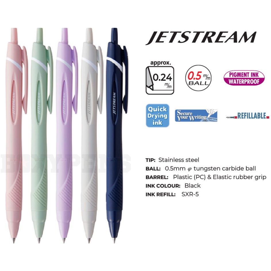 

Boom Uni Jetstream Standard Ballpoint Pen Axis Color Series 5 mm