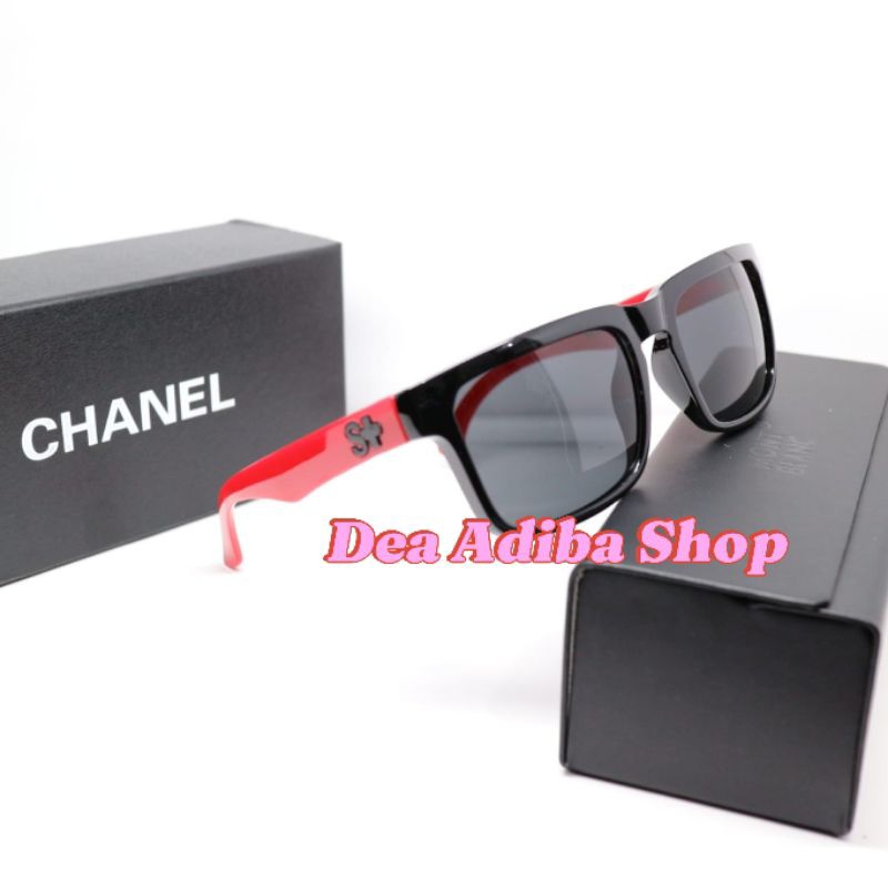 10.10 Brands Festival Kacamata Hitam Fashion Gaya Pria Wanita Tangkai Gagang Kaki Warna Biru Putih U