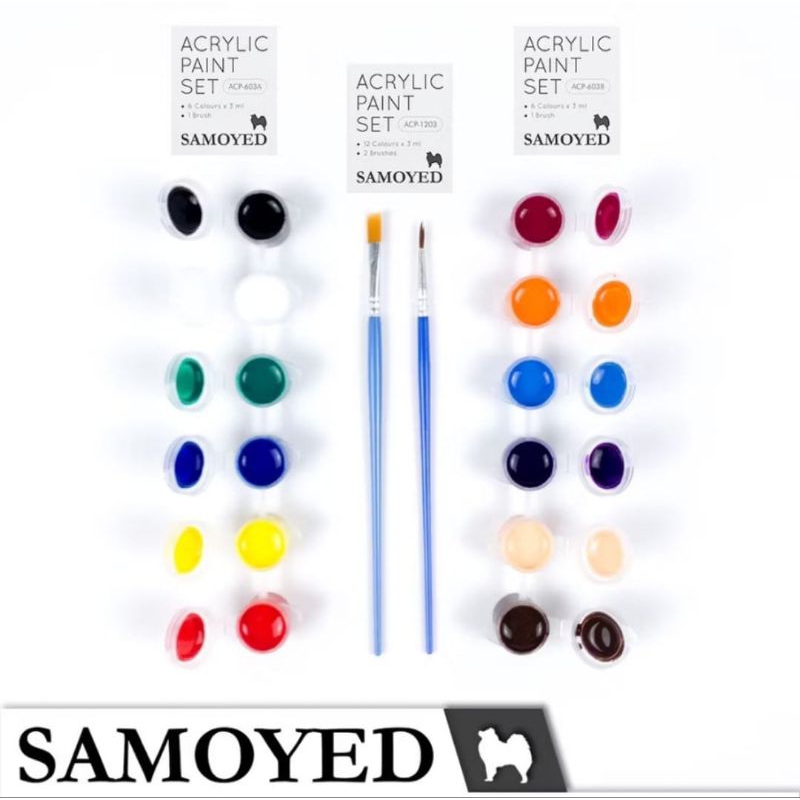 

Set Cat Lukis / Akrilik / Cat Akrilik 6 warna 3 ml