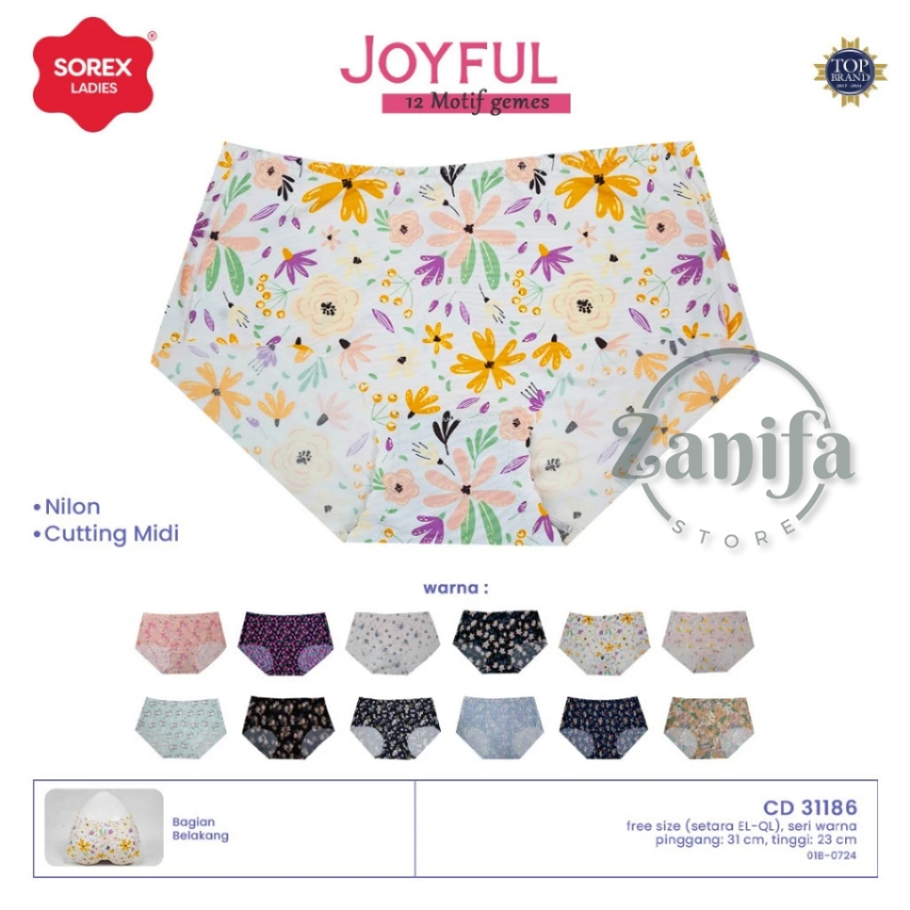 CD Wanita Sorex Seamless 31186 (Fit to XL) Tanpa Jahitan - Motif