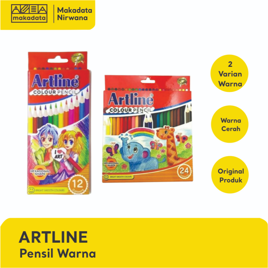 

ARTLINE PENSIL/PENCIL WARNA 12 WARNA (1 PCS)