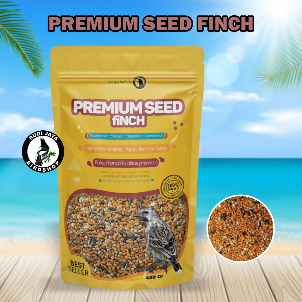 PREMIUM SEED FINCH NUTRIBIRD PAKAN MAKANAN BURUNG FINCH BLACKTHROAT BT SANGER MOZAMBIK GOLD AMADINE