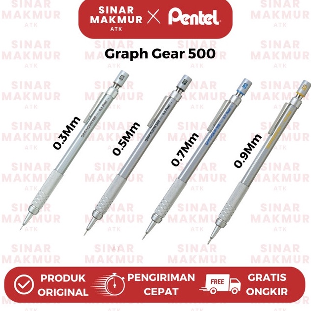 

Langka Pensil mekanikMechanical Pencil Graphgear Pentel Pcs