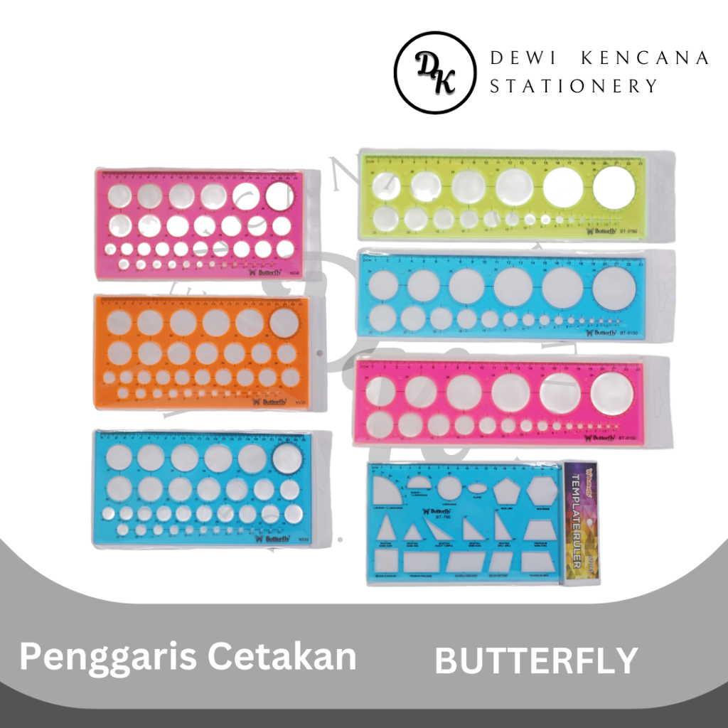 

Penggaris Cetakan Template Ruler Butterfly