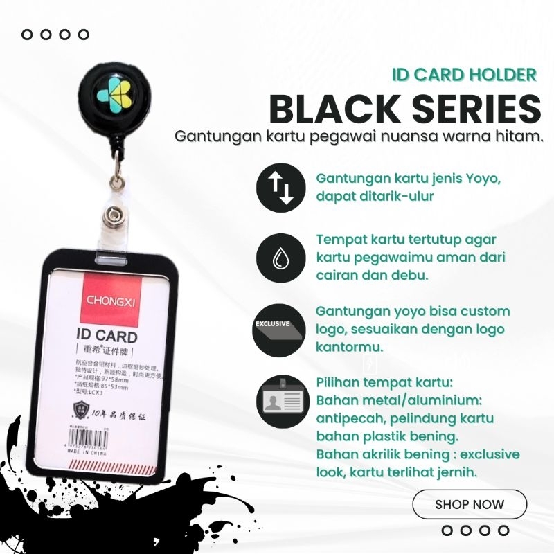 

Gantungan ID Card Yoyo Kartu Pegawai Kemenkes Kementerian Kesehatan Logo Baru Seri Hitam (Black Series)