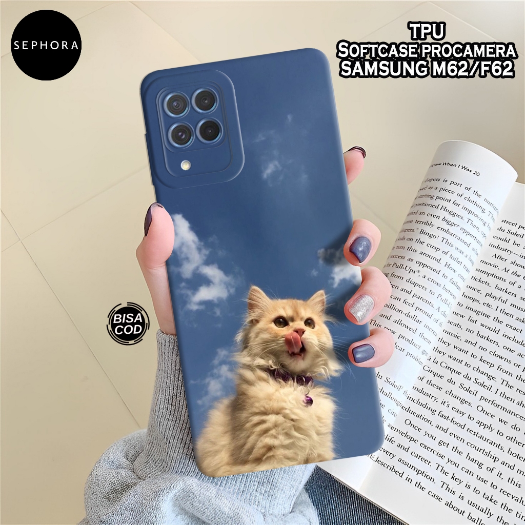 Case Samsung M62 / F62 Terbaru - Fashion Case Kucing - Softcase Samsung M62 / F62 - Case Pro Camera 