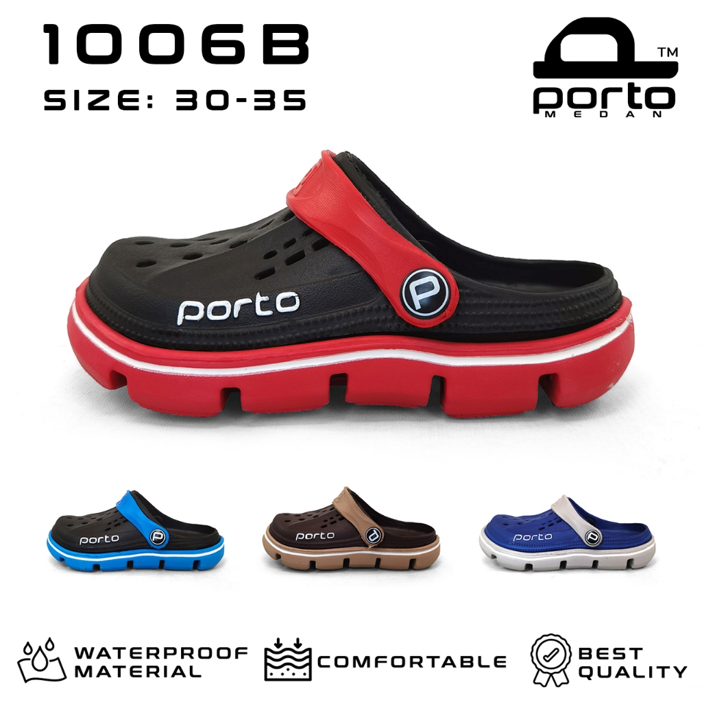 Porto 1006B Sandal Baim Cowok Cewek Anak Remaja Tanggung Karet