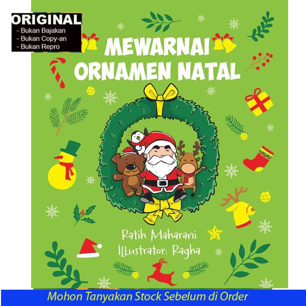 MEWARNAI ORNAMEN NATAL - Bilingual - Buku Aktivitas Anak Kristen