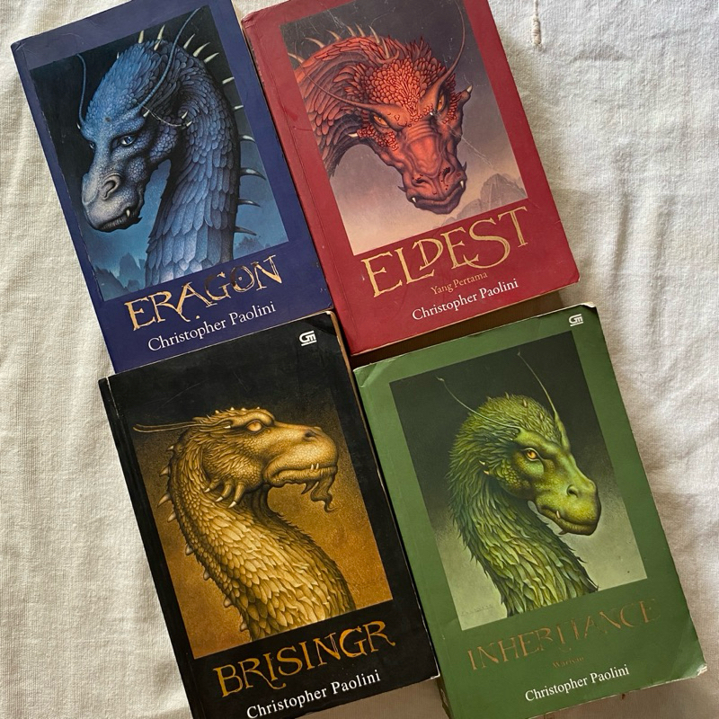 Buku Novel The Inheritance Cycle Eragon Eldest Brisingr Inheritance Set Series - Christopher Paolini