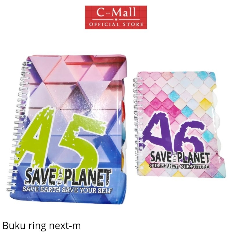 

C-MALL Binder Note Notebook Buku Catatan Next-M A5 ( Pcs ) / Buku A6 Notebook / Sketchbook - catatan Notes Book mini Diary spiral